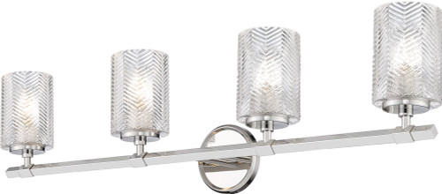 Z-Lite 1934-4V-PN Dover Street Contemporary Polished Nickel 4-Light Bath Lighting