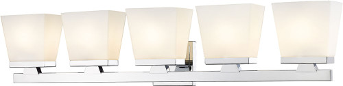 Z-Lite 1937-5V-CH Astor Chrome 5-Light Bathroom Light Sconce