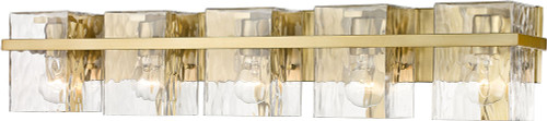 Z-Lite 1938-5V-MGLD Bennington Contemporary Modern Gold 5-Light Bathroom Lighting Fixture