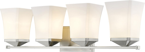 Z-Lite 1939-4V-BN Darcy Brushed Nickel 4-Light Bathroom Wall Light Fixture