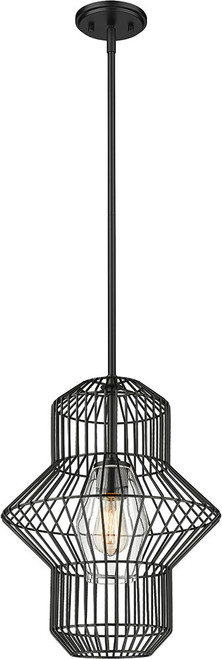 Z-Lite 1941P15-MB Orsay Modern Matte Black 15" Drop Ceiling Lighting