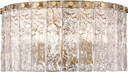 Z-Lite 1943F16-MGLD Glacier Contemporary Modern Gold 17" Flush Ceiling Light Fixture