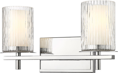 Z-Lite 1949-2V-CH Grayson Modern Chrome 2-Light Vanity Light Fixture