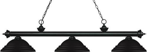 Z-Lite 200-3MB-SMB Riviera Matte Black Stepped Matte Black Kitchen Island Lighting