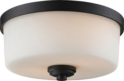 Z-Lite 220F2 Arlington Bronze 5.75" Tall Flush Mount Lighting