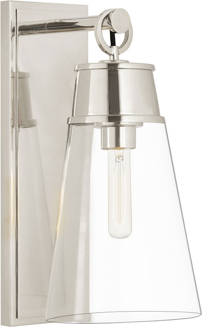 Z-Lite 2300-1SL-PN Wentworth Contemporary Polished Nickel 7.5" Lamp Sconce