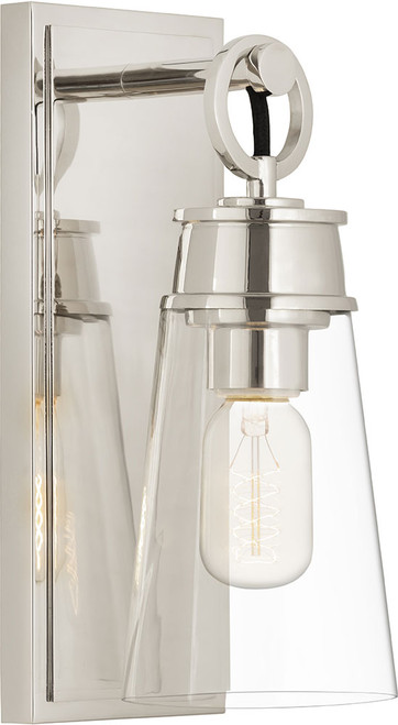 Z-Lite 2300-1SS-PN Wentworth Modern Polished Nickel 4.5" Sconce Lighting