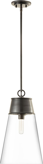 Z-Lite 2300P12-BP Wentworth Modern Plated Bronze 11.5" Mini Hanging Pendant Light