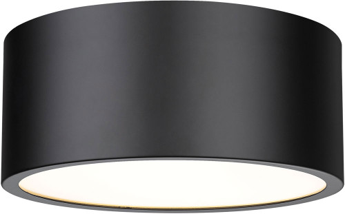 Z-Lite 2302F2-MB Harley Contemporary Matte Black 12" Ceiling Light Fixture