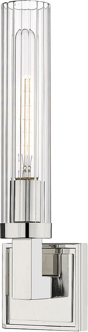 Z-Lite 3031-1S-PN Beau Contemporary Polished Nickel Lighting Wall Sconce