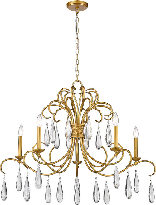 Z-Lite 3039-38GG Amara Modern Gilded Gold Ceiling Chandelier
