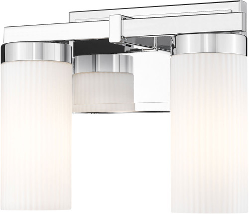 Z-Lite 3044-2V-CH Danica Modern Chrome 2-Light Bathroom Wall Light Fixture