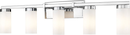 Z-Lite 3044-5V-CH Danica Modern Chrome 5-Light Bathroom Wall Sconce