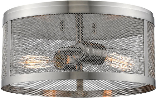 Z-Lite 331F12-BN Meshsmith Contemporary Brushed Nickel 12" Ceiling Light