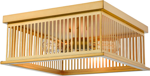 Z-Lite 333F3BR Camellia Modern Brass 15" Overhead Lighting