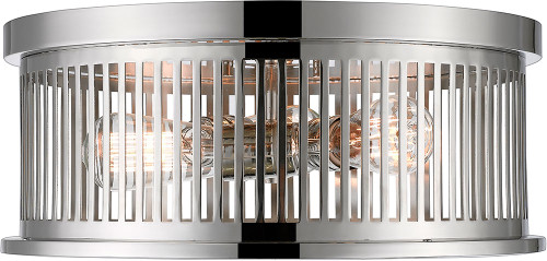 Z-Lite 334F3PN Camellia Modern Polished Nickel 16" Ceiling Light Fixture