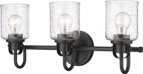 Z-Lite 340-3V-MB Kinsley Matte Black 3-Light Bath Lighting Sconce