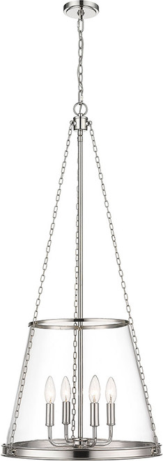 Z-Lite 341P18-PN Prescott Modern Polished Nickel 18" Foyer Light Fixture