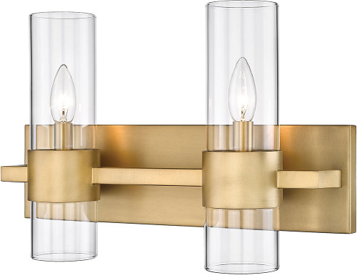 Z-Lite 343-2V-RB Lawson Modern Rubbed Brass 2-Light Bathroom Lighting