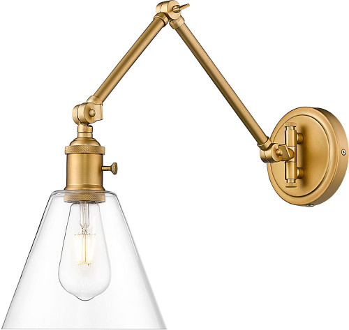 Z-Lite 348S-RB Gayson Rubbed Brass Swing Arm Wall Lamp