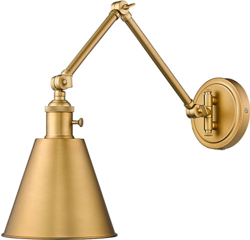 Z-Lite 349S-RB Gayson Rubbed Brass Swing Arm Wall Lamp