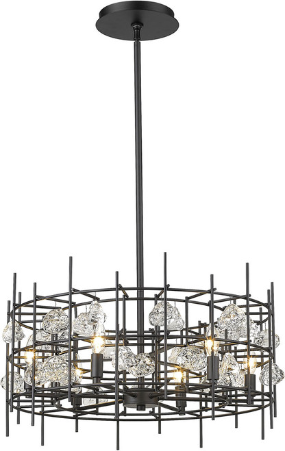 Z-Lite 4007-24MB Garroway Matte Black Mini Chandelier Lighting
