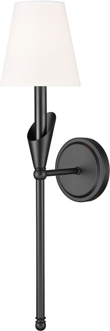 Z-Lite 4014-1SA-MB Claudelle Modern Matte Black Wall Light Sconce