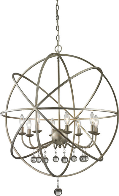 Z-Lite 415-30 Acadia Antique Silver 30" Wide Hanging Light Fixture