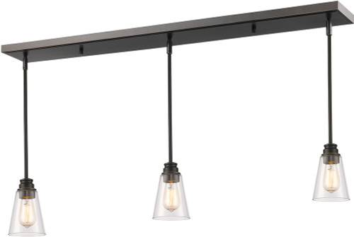 Z-Lite 428MP-3OB Annora Olde Bronze Clear Multi Pendant Light Fixture
