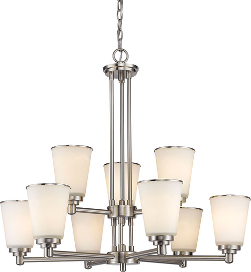 Z-Lite 432-9BN Jarra Brushed Nickel Ceiling Chandelier