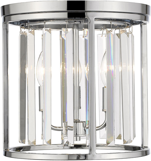 Z-Lite 439F12-CH Monarch Chrome 12" Ceiling Light Fixture