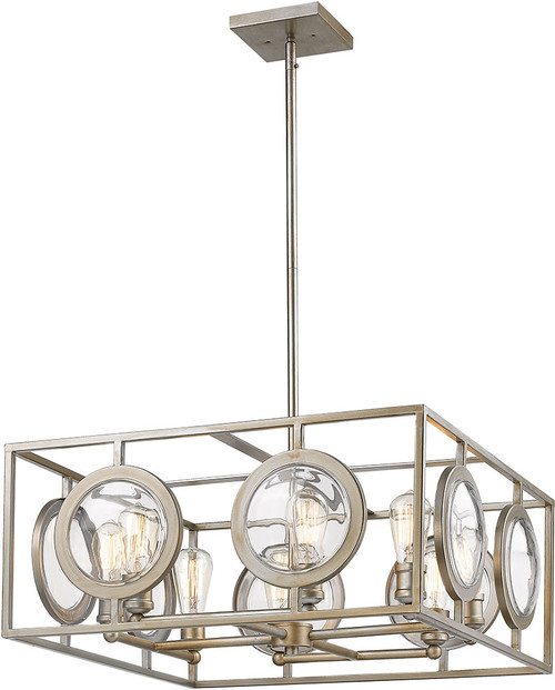 Z-Lite 448-24AS Port Modern Antique Silver 26" Pendant Hanging Light