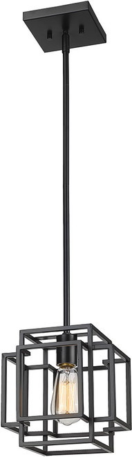 Z-Lite 454MP-MB Titania Modern Matte Black Mini Pendant Light Fixture