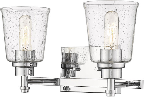 Z-Lite 464-2V-CH Bohin Modern Chrome 2-Light Bathroom Vanity Light Fixture