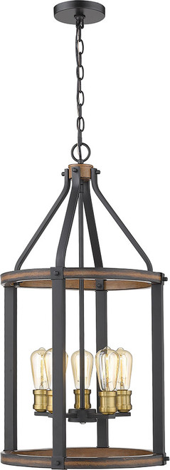 Z-Lite 472-5P-RM Kirkland Modern Rustic Mahogany Foyer Lighting