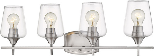 Z-Lite 473-4V-BN Joliet Brushed Nickel 4-Light Bathroom Vanity Light Fixture