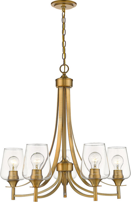Z-Lite 473-5OBR Joliet Olde Brass Lighting Chandelier