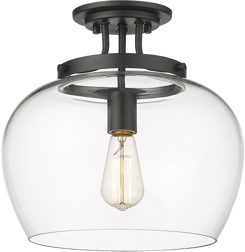 Z-Lite 473SF13-MB Joliet Contemporary Matte Black Flush Mount Lighting