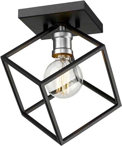 Z-Lite 478F-MB-BN Vertical Modern Matte Black / Brushed Nickel Ceiling Light Fixture