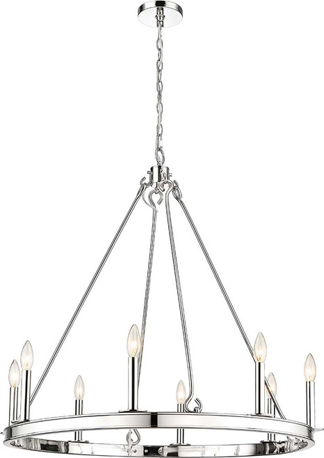 Z-Lite 482R-8PN Barclay Polished Nickel 33" Hanging Chandelier