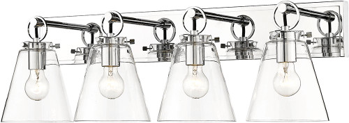Z-Lite 483-4V-CH Harper Modern Chrome Mini Bathroom Wall Light Fixture