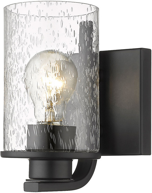 Z-Lite 492-1S-MB Beckett Contemporary Matte Black Wall Lighting Fixture