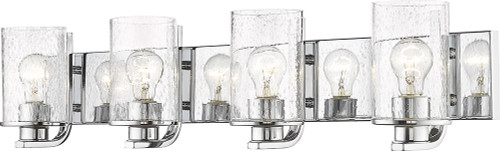 Z-Lite 492-4V-CH Beckett Contemporary Chrome Bathroom Vanity Light Fixture