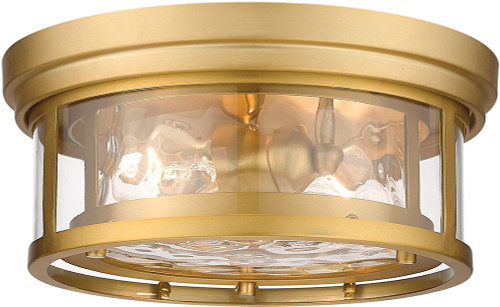 Z-Lite 493F2-OBR Clarion Contemporary Olde Brass 12" Ceiling Lighting Fixture
