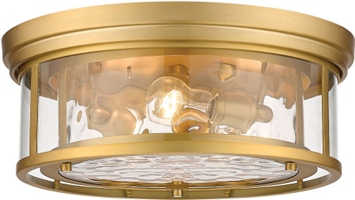 Z-Lite 493F3-OBR Clarion Contemporary Olde Brass 16" Flush Mount Ceiling Light Fixture