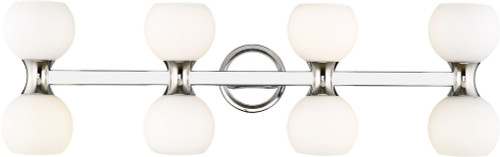 Z-Lite 494-8V-CH Artemis Contemporary Chrome 8-Light Bathroom Sconce Lighting