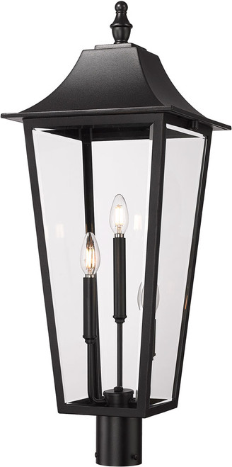Z-Lite 5008PHXLR-BK Gannon Black Outdoor Lamp Post Light Fixture