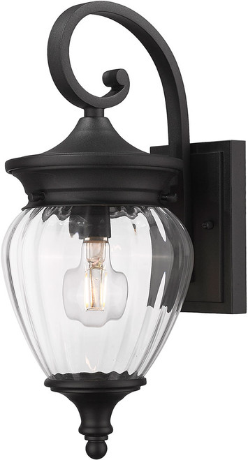 Z-Lite 5016S-BK Davina Black Outdoor Wall Light Sconce