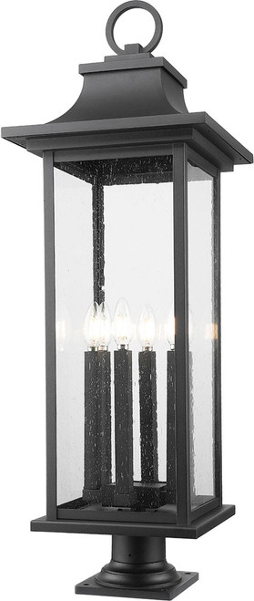 Z-Lite 5017PHXLR-533PM-BK Tiberius Black Pier Mount