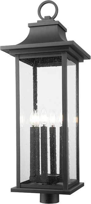 Z-Lite 5017PHXLR-BK Tiberius Black Outdoor Post Light